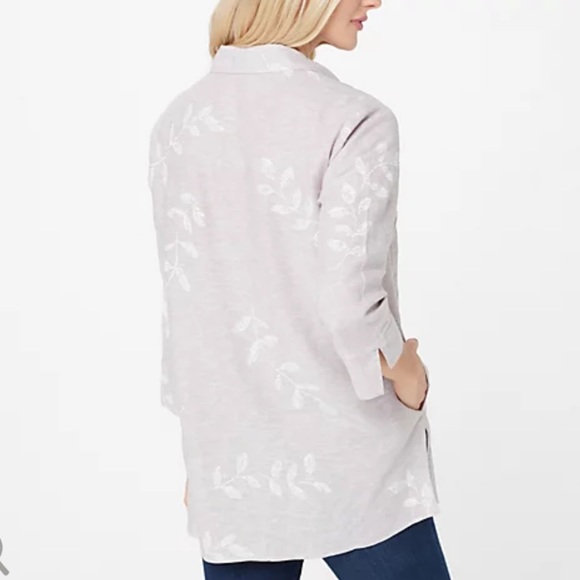 Susan Graver Printed Linen Tunic - Picture 3 of 3